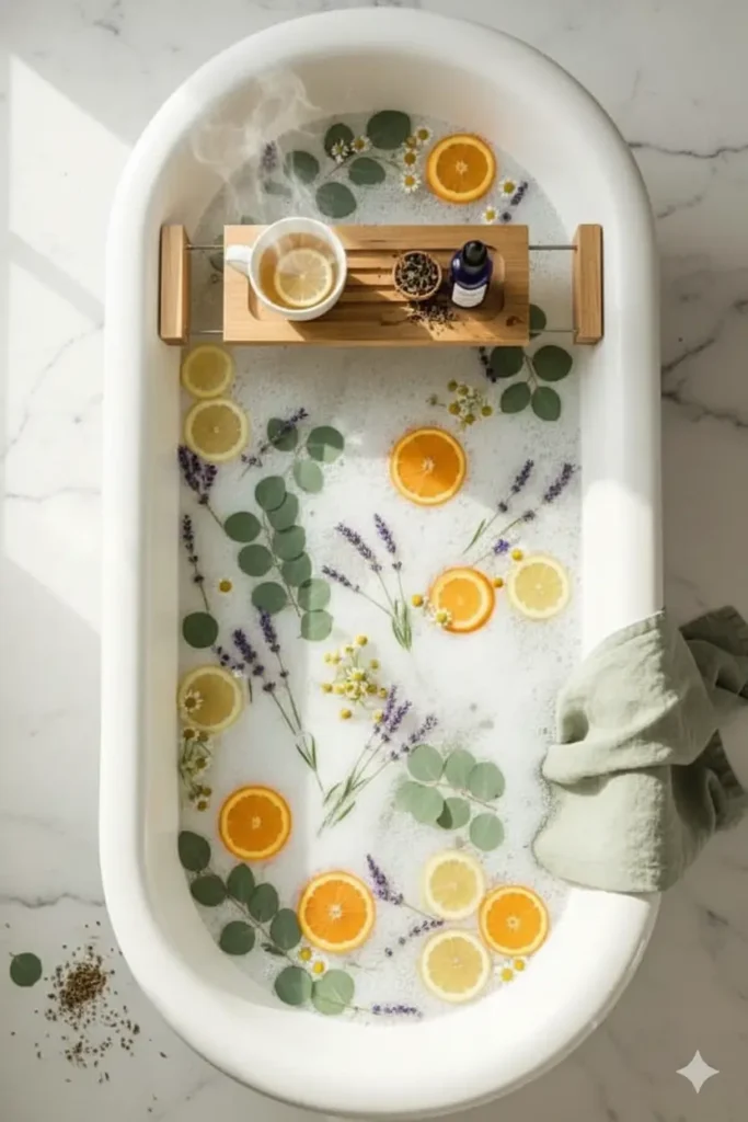 aromatyczna kąpiel i relaks z ziołami