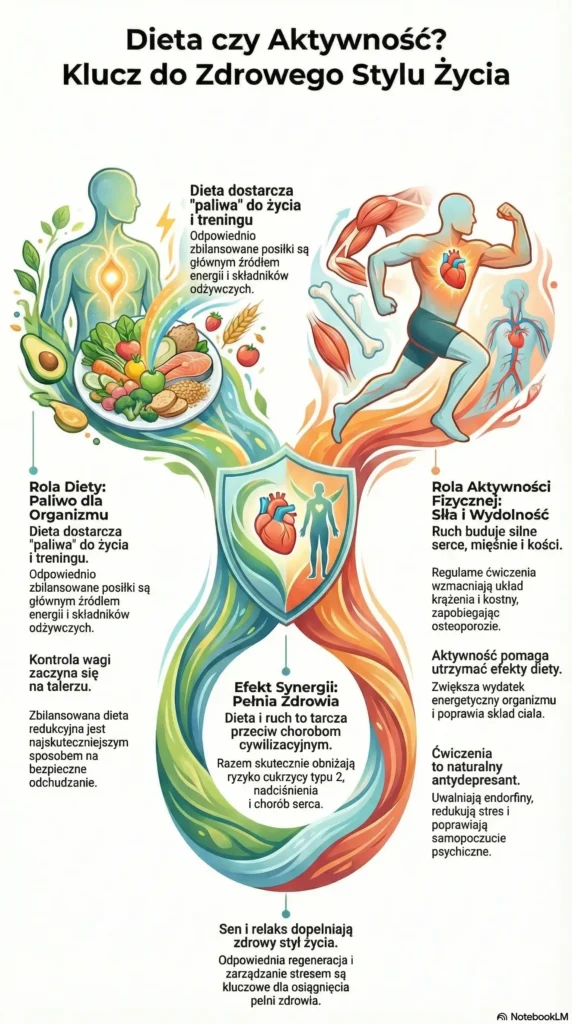infografika Healthspan Dieta, Ruch- Klucz do Zdrowia