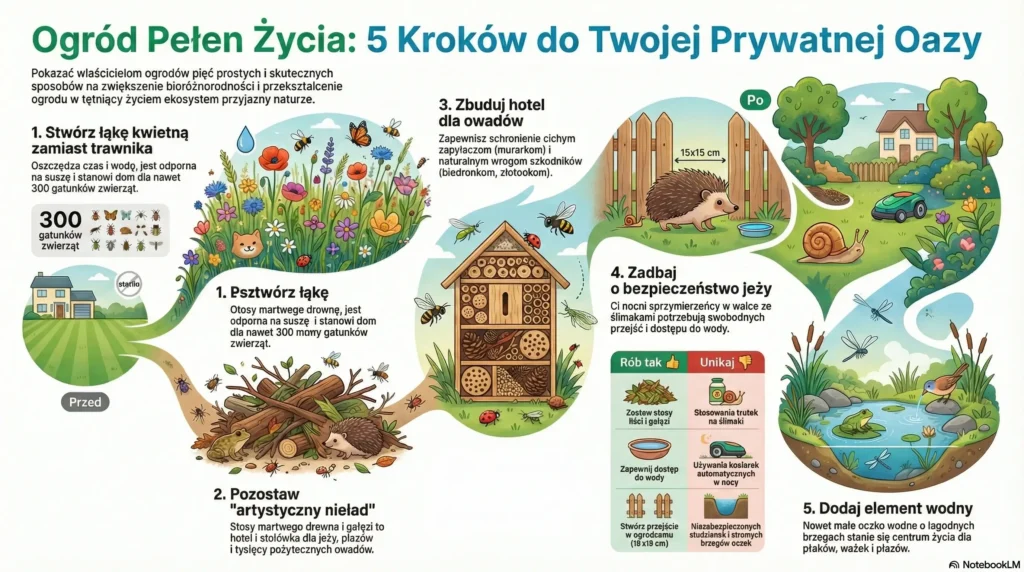 Ogród pełen życia i różnorodności
