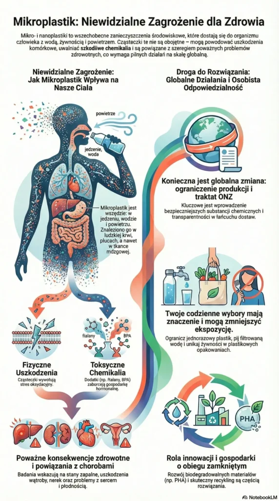 infografika Mikroplastik Zagrożenia i Globalne Rozwiązania
