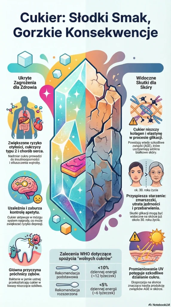 infografika Słodki Cukier Gorzkie Konsekwencje