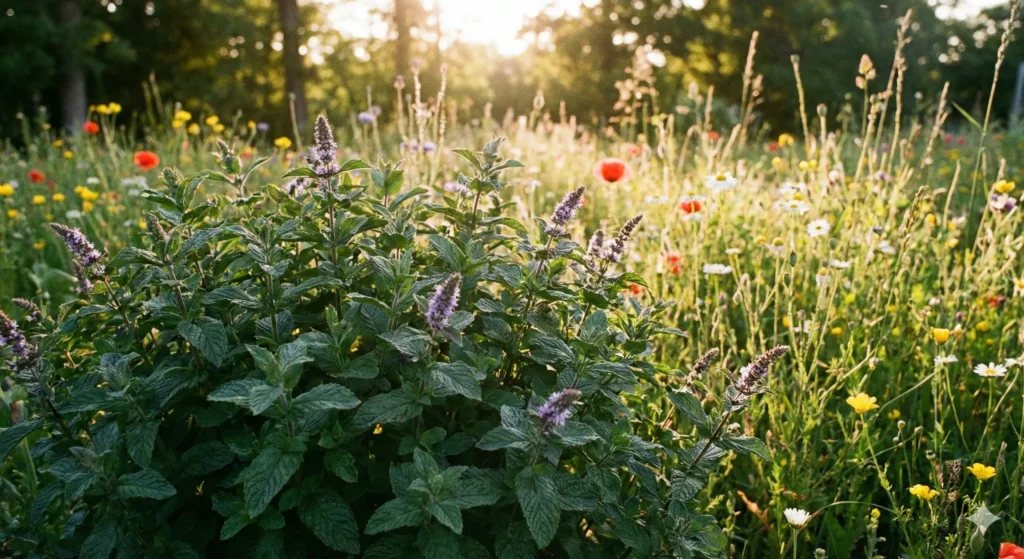 mieta pieprzowa na łące