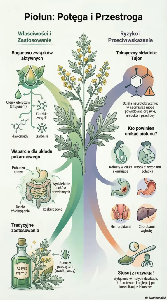 Piołun Zastosowanie Ryzyko i Tujon