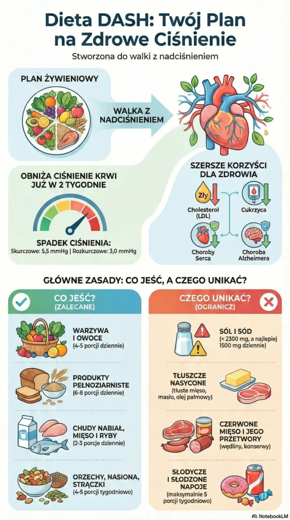 infografika DASH Walka z Nadciśnieniem