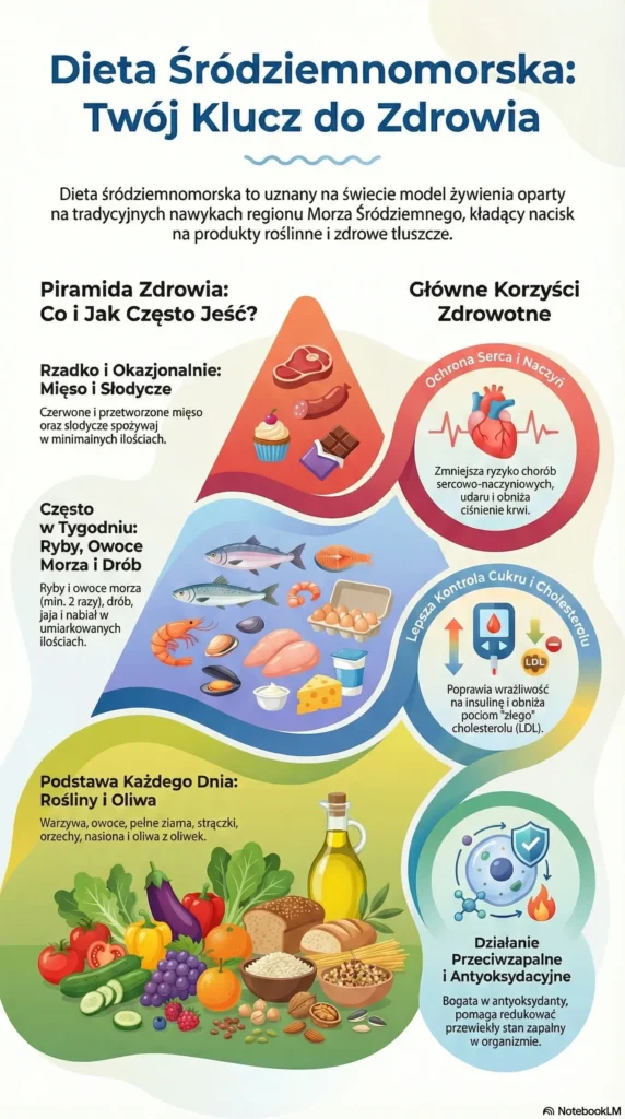 infografika Dieta Śródziemnomorska Klucz do Zdrowia