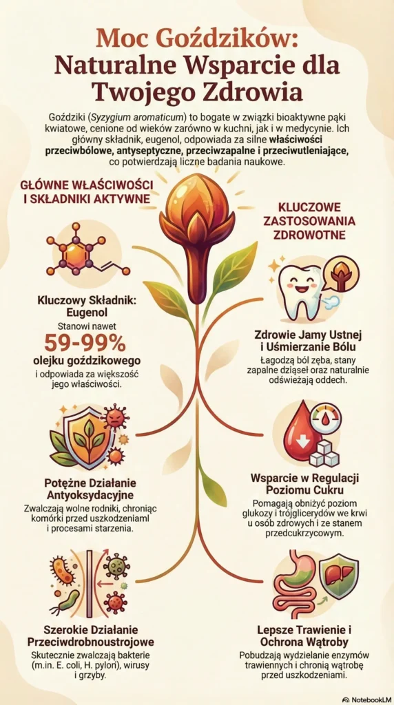 infografika Moc Goździków Naturalne Wsparcie