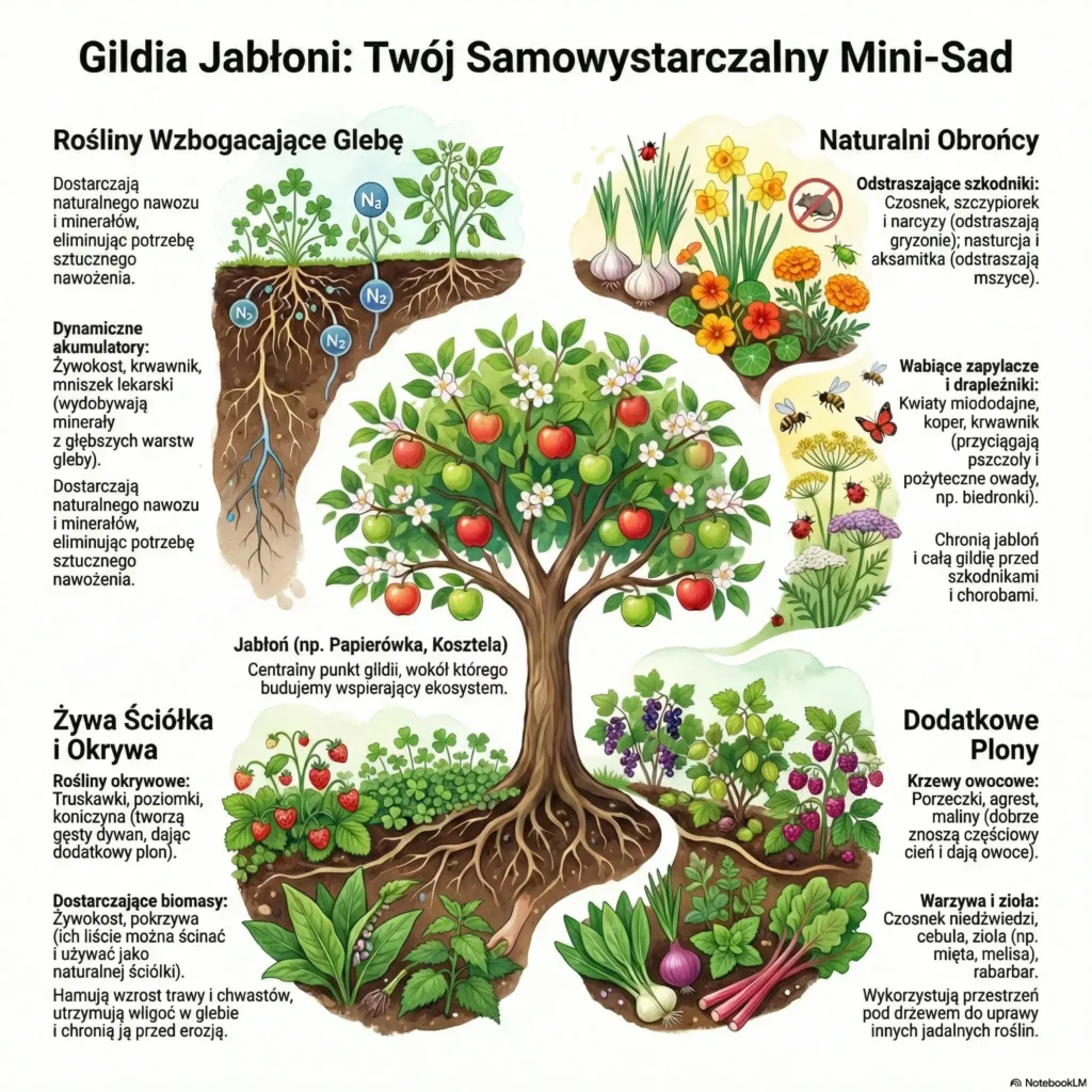infografika Samowystarczalny Mini-Sad według Gildii Jabłoni