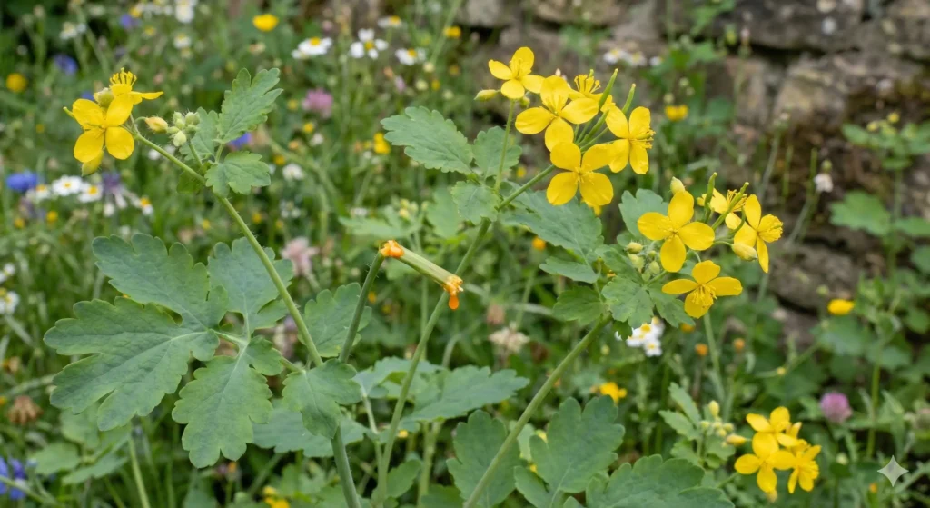 pomarańczowy sok mleczny glistnika jaskółczego ziela
