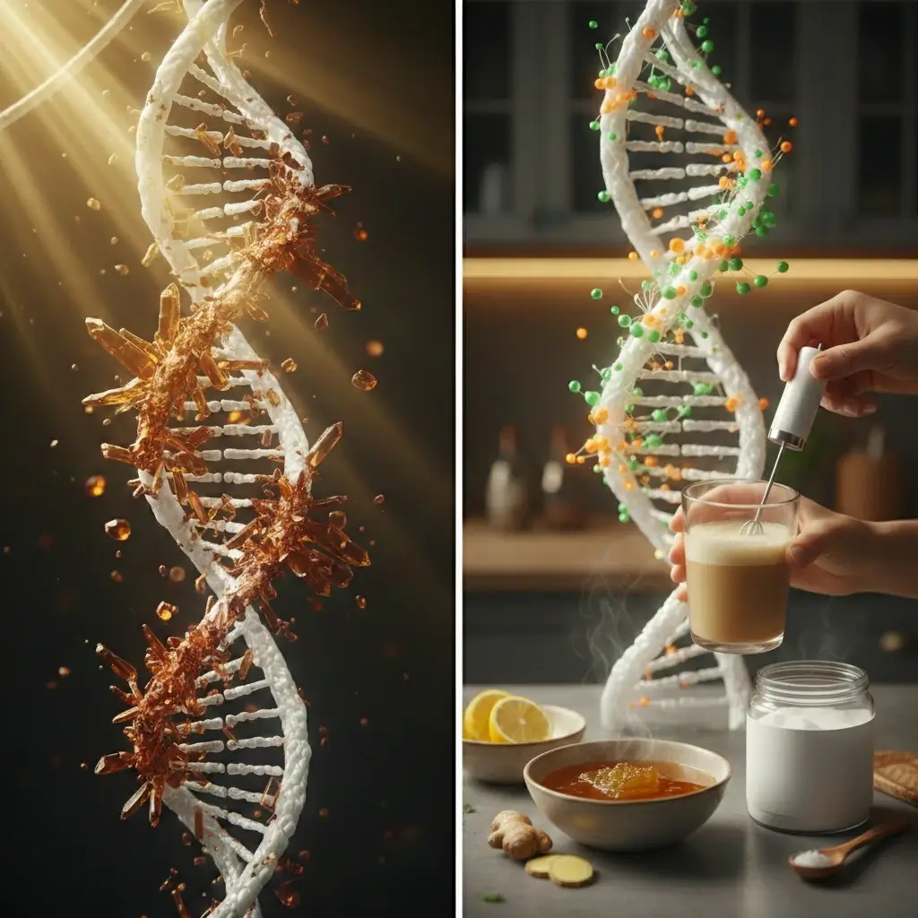 Kolagen Rusztowanie które rdzewieje od cukru