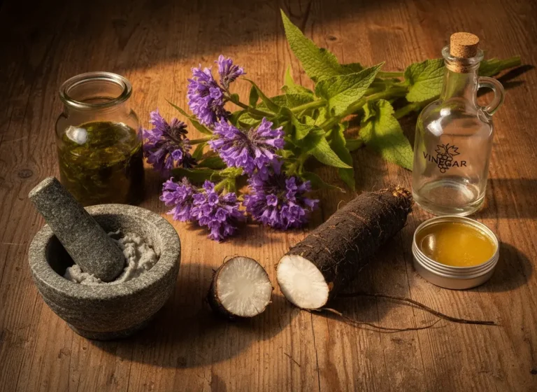 Żywokost szorstka czułość natury i rygor nauki