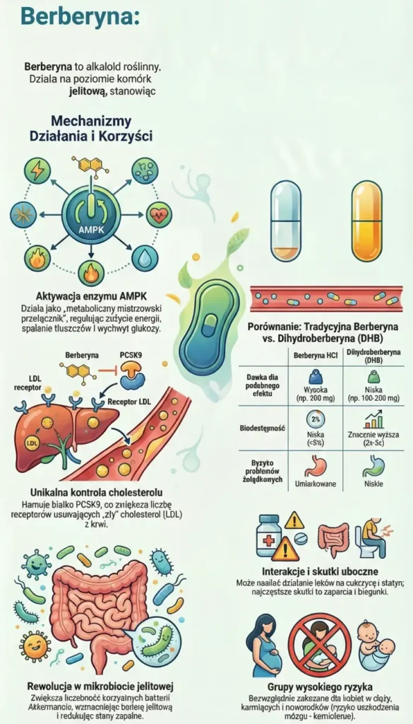 infografika Berberyna naturalny przełącznik metabolizmu 
