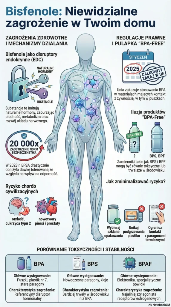 infografika Bisfenole Niewidzialne zagrożenie w domu