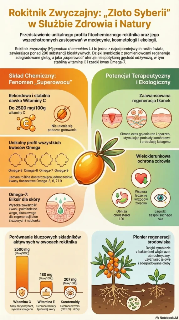 infografika Rokitnik Złoto Syberii dla zdrowia