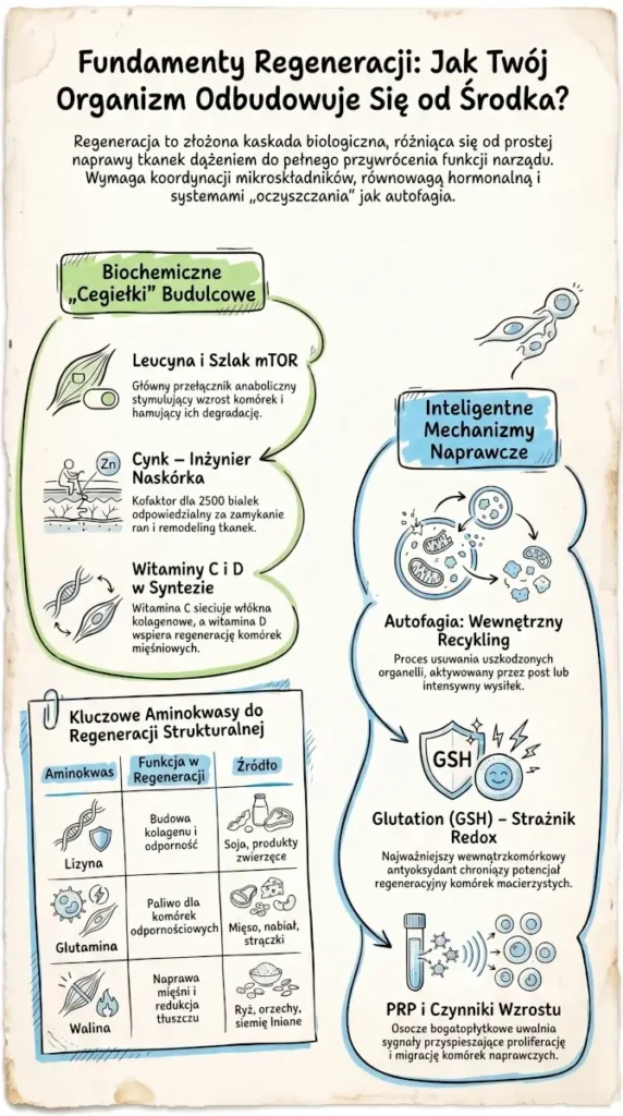infografika Fundamenty regeneracji ludzkiego organizmu Regeneracja Organizmu