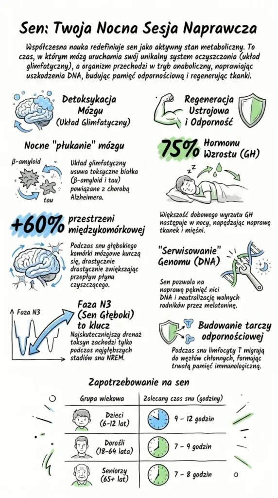 infografika Sen jako nocna sesja naprawcza