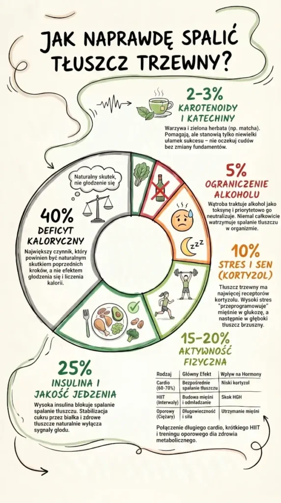 infografika Skuteczna redukcja tłuszczu trzewnego