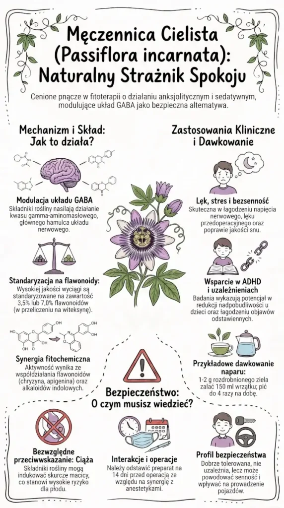 infografika Męczennica Cielista Naturalny Strażnik Spokoju