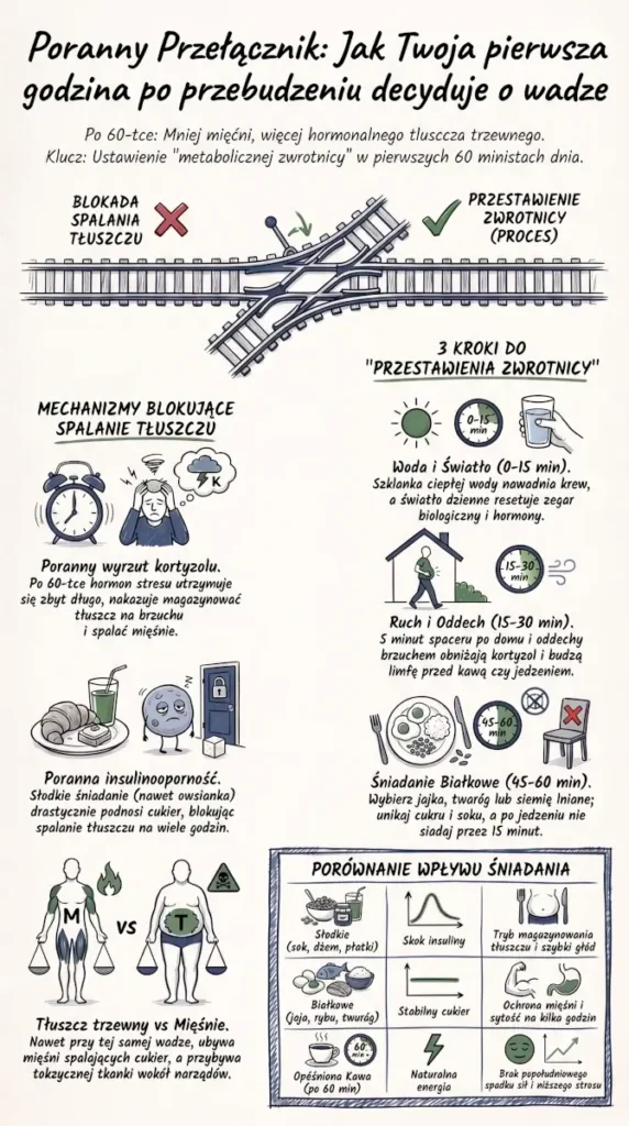 infografika Poranny wpływ na metabolizm