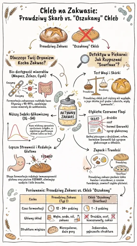 infografika Przewodnik po chlebie na zakwasie